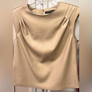 Andrew Marc York Beige Leather top